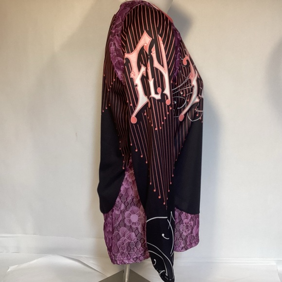 Fly Racing Kinetic Womens Motocross Jersey size medium Long sleeve top - Picture 3 of 8